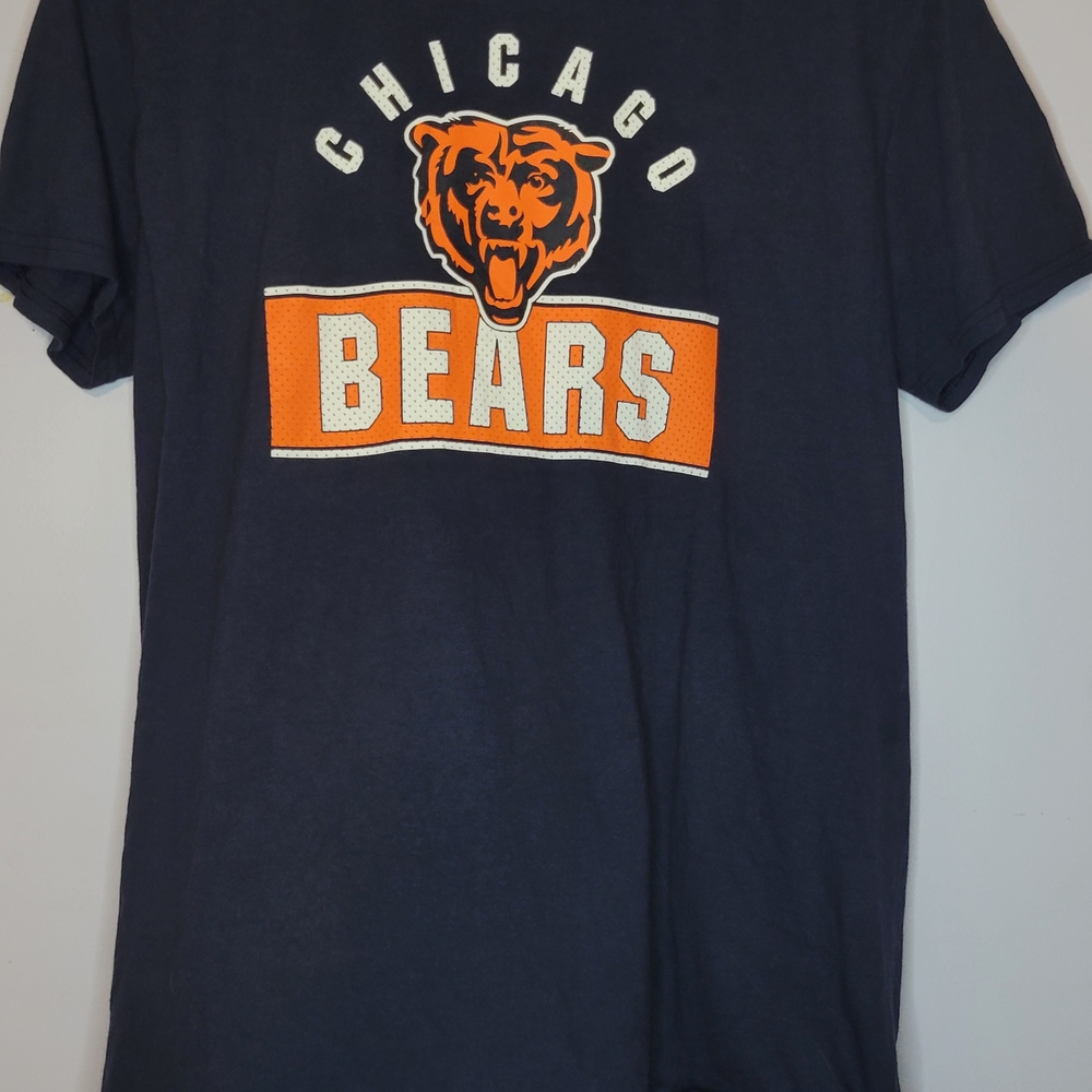 Chicago bears NFL team apparel navy blue t shirt size large